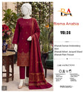 Deep Maroon Dhanak 3-Piece Suit | Mubaf